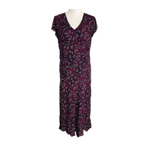 Style & Co. Long Floral Flutter Sleeve Dress Vintage  size 14 (8/10)